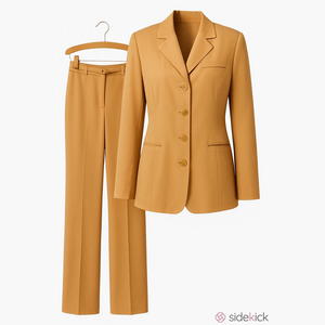 Metro Style golden tan jacket and pant set suit